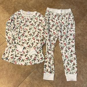 Stars above size small thermal pajamas